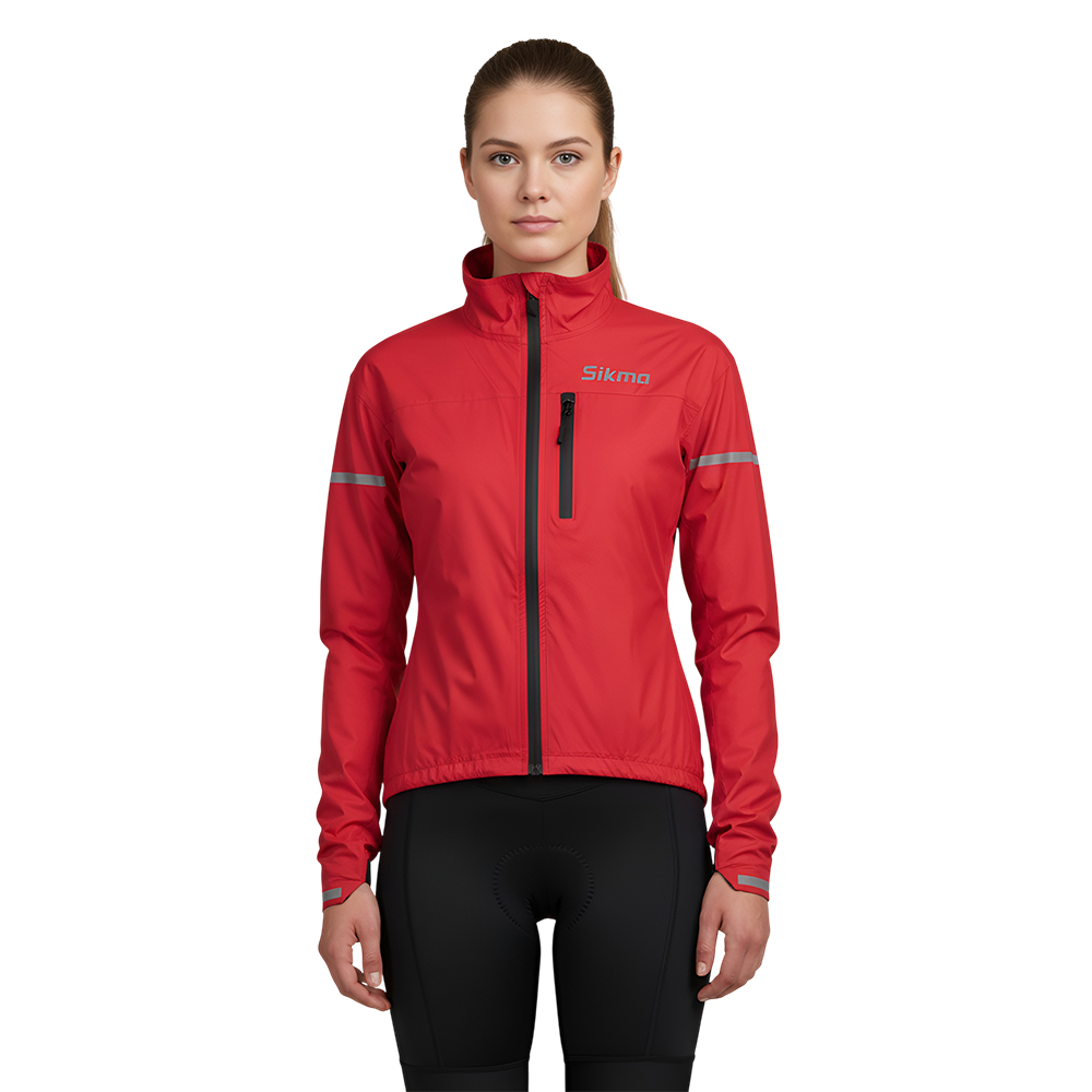 Women’s Girls Red Cycling Hooded Jacket | Waterproof Rain Coat for Bike Riding, Outdoor Sports & Casual Wear Women’s Girls Red Cycling Hooded Jacket | Waterproof Rain Coat for Bike Riding, Outdoor Sports & Casual Wear