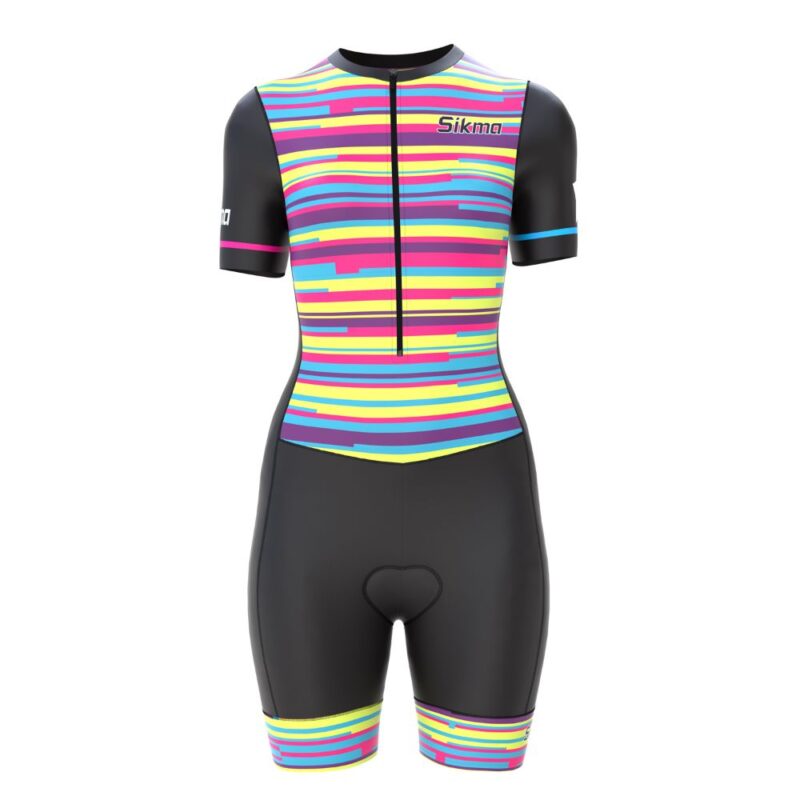 Black Multi Cycling Skinsuit
