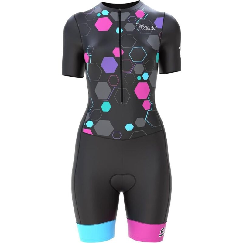 Black Pink Cycling Skinsuit