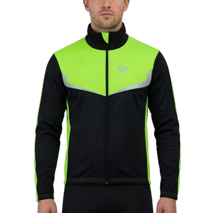 Sikma Men’s Windproof Cycling Softshell Jacket – Thermal Fleece Lined Winter Coat