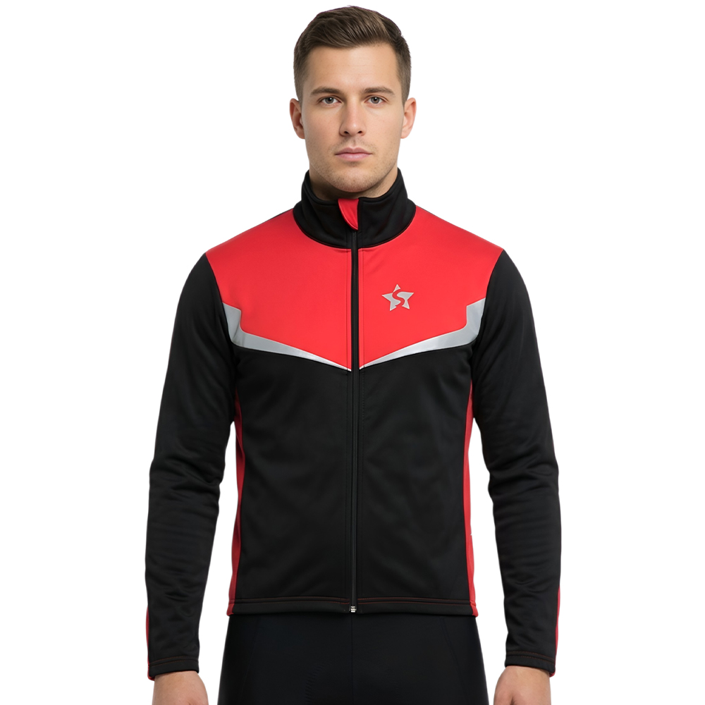 Sikma Men’s Red Windproof Cycling Softshell Jacket – Thermal Fleece Lined Winter Coat Sikma Men’s Red Windproof Cycling Softshell Jacket – Thermal Fleece Lined Winter Coat