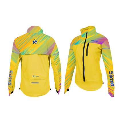 Women’s Girls Yellow Cycling Hooded Jacket | Waterproof Windproof Bike Riding Coat for Outdoor Sports & Casual Wear