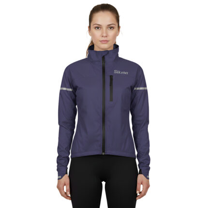 Women’s Girls Purple Cycling Hooded Jacket | Waterproof Windproof Bike Riding Coat for Outdoor Sports & Casual Wear