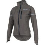 Women’s Gray Waterproof Cycling Jacket with Hood