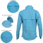 Women’s Sky Blue Waterproof Cycling Jacket with Hood