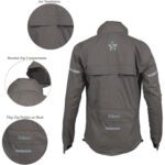 Women’s Gray Waterproof Cycling Jacket with Hood