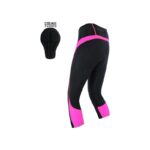 Women’s 3/4 Padded Cycling Shorts | Cool Max Anti-Bacterial Leggings for Gym, Run & Biking