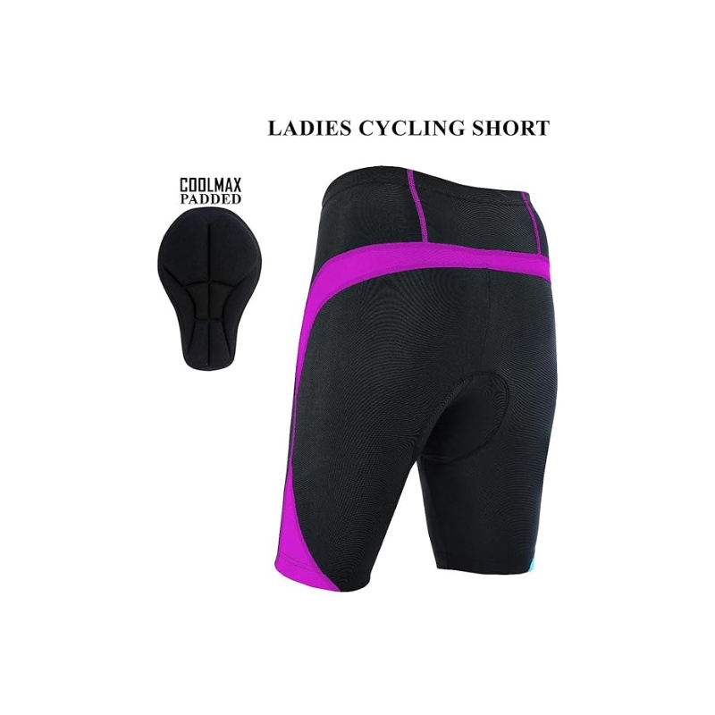 Women’s High-Waist Padded Biker Shorts | Cycling Tights with Comfortable Riding Pad