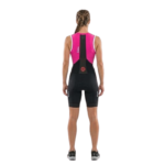 Women’s pink triathlon skinsuit back view aerodynamic one piece cycling suit