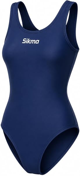 Sikma Women's One Piece Swimsuit Athletic Racing Swimwear Tummy Control Bathing Suit for Training Beach Pool