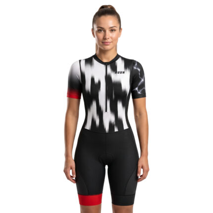 RUUN Women’s Aero Cycling Skinsuit | Padded One-Piece Road Race Speedsuit