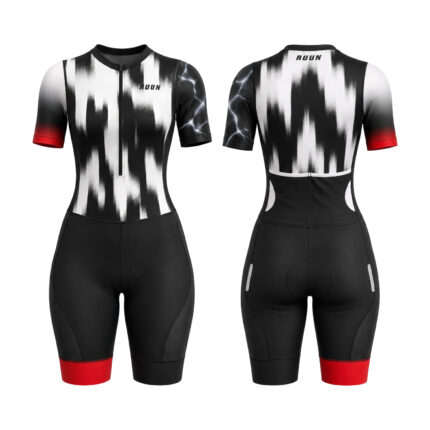 RUUN Women’s Aero Cycling Skinsuit | Padded One-Piece Road Race Speedsuit
