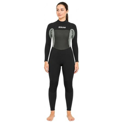 Sikma Women's 3mm Full Body Wetsuit Long Sleeve Neoprene Diving Suit
