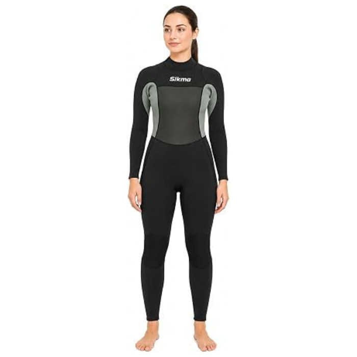 Sikma Women's 3mm Full Body Wetsuit Long Sleeve Neoprene Diving Suit Sikma Women's 3mm Full Body Wetsuit Long Sleeve Neoprene Diving Suit