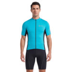 Sikma Men’s Blue Short Sleeve Cycling Jersey | Breathable Bicycle Sportswear Shirt