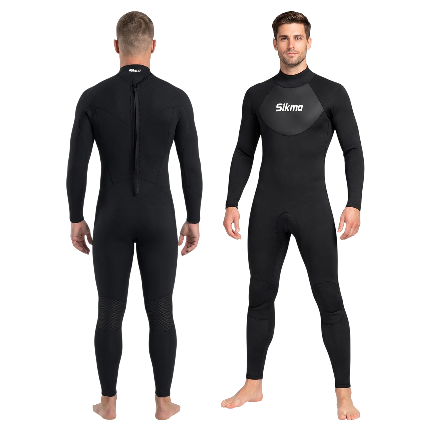Sikma Men’s Black 3mm Neoprene Wetsuit | Full Body Diving Surfing Suit Sikma Men’s Black 3mm Neoprene Wetsuit | Full Body Diving Surfing Suit