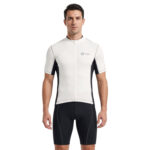 Sikma Men’s White Short Sleeve Cycling Jersey | Breathable Bicycle Sportswear Shirt