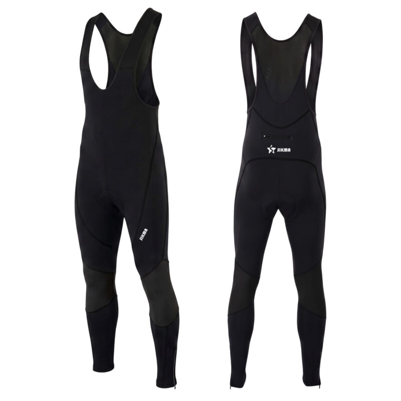 Sikma Men’s Thermal Cycling Bib Tights | 3D Padded Winter Leggings