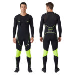 Sikma Men’s Yellow Thermal Cycling Bib Tights | 3D Padded Leggings