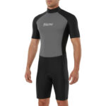 Sikma Men’s Grey 3mm Neoprene Short Sleeve Wetsuit – Surfing & Diving Suit