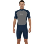 Sikma Men’s Navy Blue 3mm Neoprene Short Sleeve Wetsuit – Surfing & Diving Suit