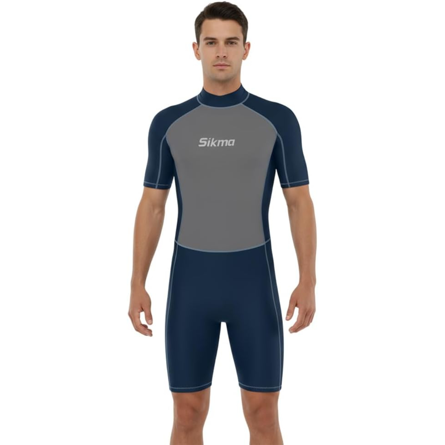 Sikma Men’s Navy Blue 3mm Neoprene Short Sleeve Wetsuit – Surfing & Diving Suit Sikma Men’s Navy Blue 3mm Neoprene Short Sleeve Wetsuit – Surfing & Diving Suit