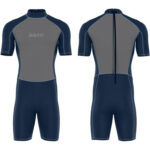 Sikma Men’s Navy Blue 3mm Neoprene Short Sleeve Wetsuit – Surfing & Diving Suit
