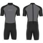Sikma Men’s Grey 3mm Neoprene Short Sleeve Wetsuit – Surfing & Diving Suit