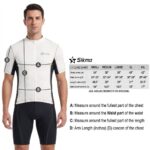 Sikma Men’s White Short Sleeve Cycling Jersey | Breathable Bicycle Sportswear Shirt Sizechart(1)